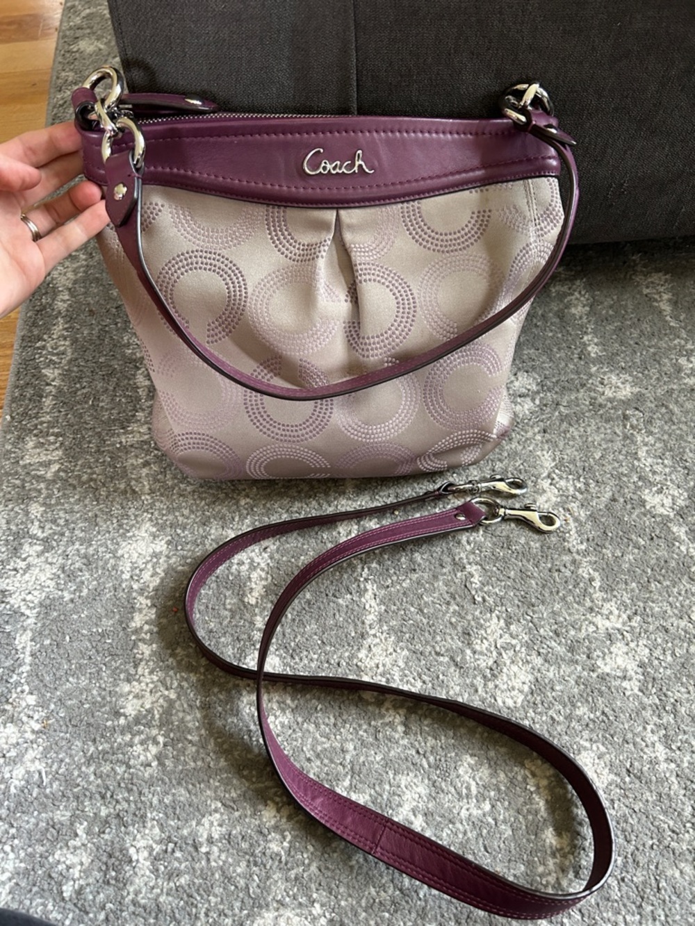 Coach Ashley Dotted Op Art Crossbody AND Shoulder Bag